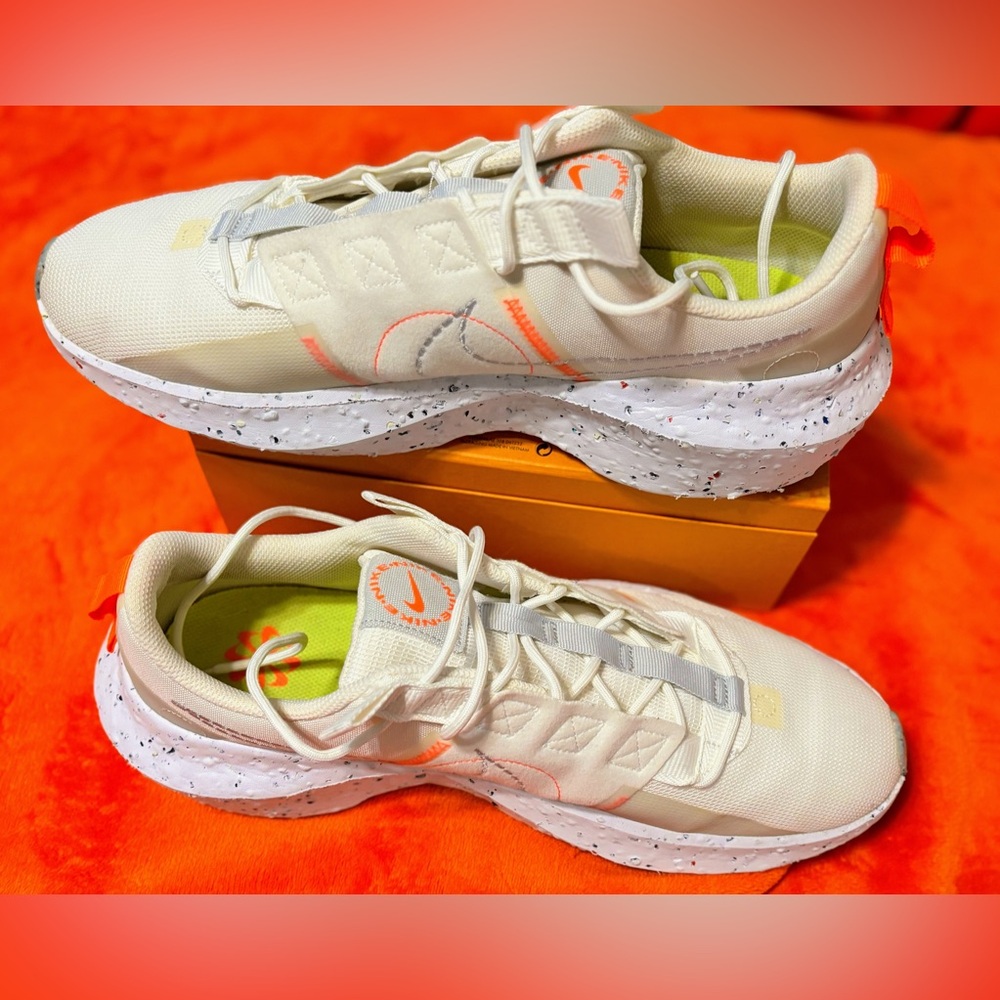 NEW Nike Crater Impact SE Men's Sneakers White/Sunkist Orange DEADSTOCK - Sz 13